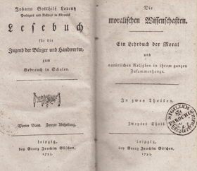 Lesebuch für die Jugend der Bürger und Handwerker, zum Gebrauch in Schulen, Band 4. - Die ...