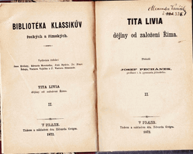 Tita Livia dějiny od založení Říma II.