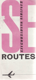 ČSA Czechoslovak Airlines Route brochure