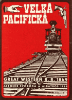 Velká pacifická. Great Western R. R. (railroad) 1869 VYSTŘIHOVÁNKA - 3D MODEL!!