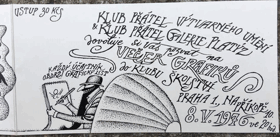 ADOLF BORN - pozvánka na večer grafiků