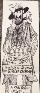 ADOLF BORN - pozvánka na večer keramiků