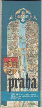 PRAHA plán města = plan goroda = town plan = plan de la ville. Stadtplan
