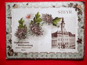 Steyr, Rakousko, skládačka pohlednic (pohled)