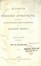 Handbuch der römischen Antiquitäten, nebst einer kurzen römischen Literaturgeschichte