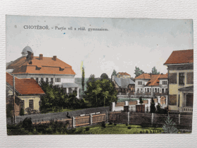 Chotěboř - partie vil s reál. gymnasiem (pohled)