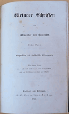 Kleinere Schriften. Bd. 1 Geognostische und physikalische Erinnerungen. Mit einem Atlas, enthaltend ...