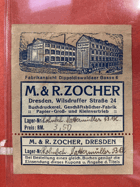 M. & R. ZOCHER DRESDEN etiketa