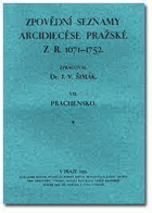 Prachensko. Zpovědní seznamy arcidiéze pražské z r. 1671-1752 i.e. 1725. VIII, Prachensko