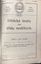 Biblické úvahy pro třídu maličkých na rok 1927