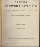 Časopis českých filatelistů 1 + 2. ročník - orgán Ústředí čs. filatelistických spolků