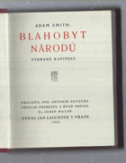 Blahobyt národů - vybrané kapitoly