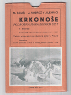 Krkonoše - podrobná mapa zimních cest - 1:50 000