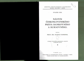 Nástin československého práva bankovního a bursovního