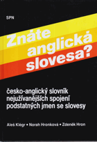 Znáte anglická slovesa? - Česko-anglický slovník nejužívanějších spojení podstatných ...