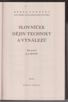 Slovníček dějin techniky a vynálezů