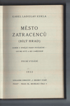 Město zatracenců Bílý hrad Román z nynější Prahy poválečné Lidí bez bytů a bez ...