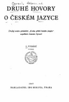 Hovory druhé o českém jazyce