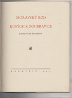 Moravský rod Kusých z Doubravice - rodopisné prameny