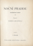 Noční Prahou - humoristický román