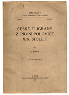 České filigrány z první polovice XIX. století. část I (Textová)