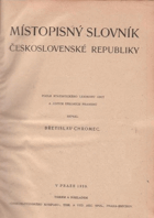 Místopisný slovník Československé republiky