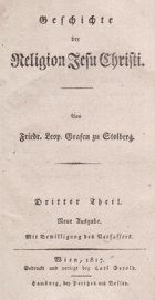 Geschichte der Religion Jesu Christi. Neue Ausgabe. DritterTheil.