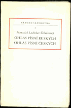 Ohlas písní ruských - Ohlas písní českých