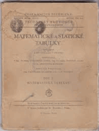Matematické a statické tabulky I - II