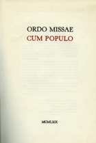 Ordo Missae cum populo. Jednoduché chorální nápěvy nového českého Ordo Missae