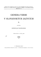 Genera verbi v slovanských jazycích II