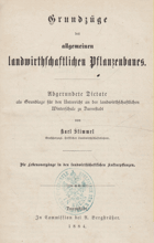 Grundzüge des allgemeinen landwirtschaftlichen Pflanzenbaues