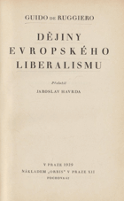 Dějiny evropského liberalismu