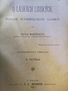 O láskách lidských - pokus ethnologie lásky