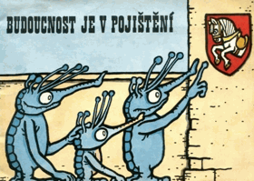 Budoucnost je v pojištění - kreslené vtipy