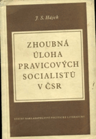 Zhoubná úloha pravicových socialistů v ČSR