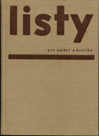 Listy pro umění a kritiku. Ročník 3