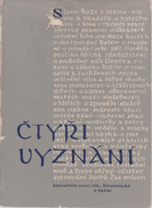 Čtyři vyznání - vyznání Augsburské, Bratrské, Helvetské a České