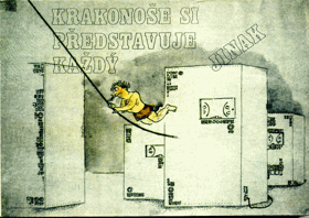 Krakonoše si představuje každý jinak. Obr. publ. čes. a slov. karikaturistů