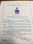 The Guardian Lodge. No. 2625 ORIGINAL DOCUMENT!