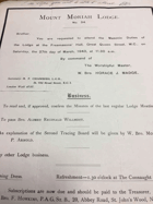 Mount Moriah Lodge. No. 34 ORIGINAL DOCUMENT!