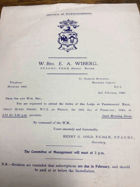 Buckinghamshire Masters Lodge. No. 3305 ORIGINAL DOCUMENT!
