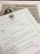 Dante Lodge. No. 3707 ORIGINAL DOCUMENTS!