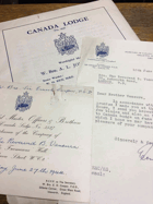 Canada Lodge. No. 3527 ORIGINAL DOCUMENTS!