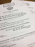 Pilgrim Lodge. No. 238 ORIGINAL DOCUMENTS!