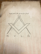 Cyklostylovaný orig. dokument. Memorandum všem svobodným zednářům československým o návrhu ...