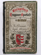Einlage buch der Troppauer Sparkasse