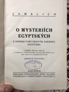 O mysteriích egyptských s dopisem Porfyriovým Anebonu Egypťanu.