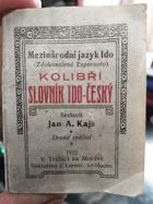 Kolibří slovník Ido-český mezinárodní jazyk Ido. Zdokonalené Esperanto