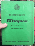 Tatraplán TATRA - katalog náhradních dílů T-600 4 Cylinder NĚMECKY !!! OBRAZOVÁ I TEXTOVÁ ...